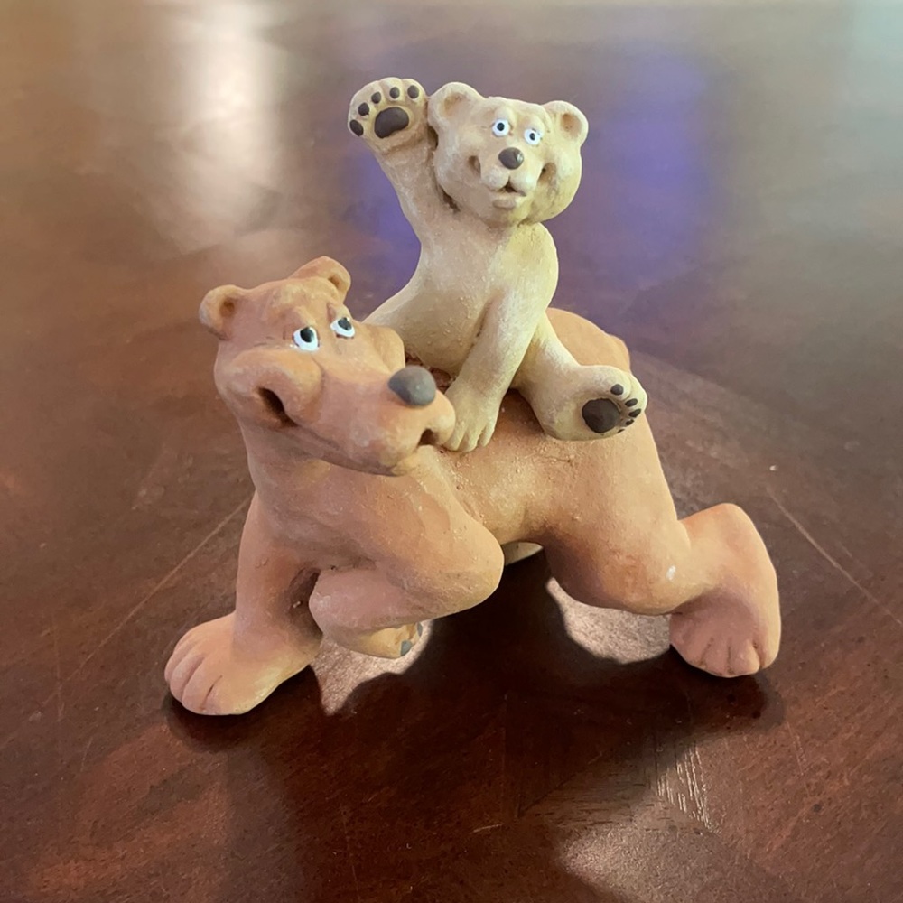 Papa Bear/Baby Cub Figurine